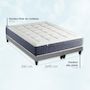Voir la diapositive 5 : IDLITERIE Ensemble Matelas Ressort 7 zones + Mémoire de forme + Sommier KING STYLE Fabriqué en France
