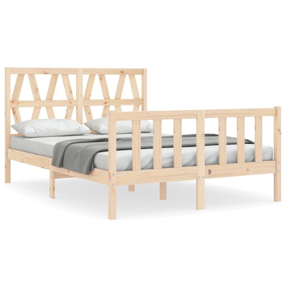 VIDAXL Cadre de lit sans matelas bois de pin massif