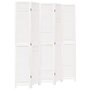 Voir la diapositive 2 : VIDAXL Cloison de separation 5 panneaux blanc bois de paulownia massif
