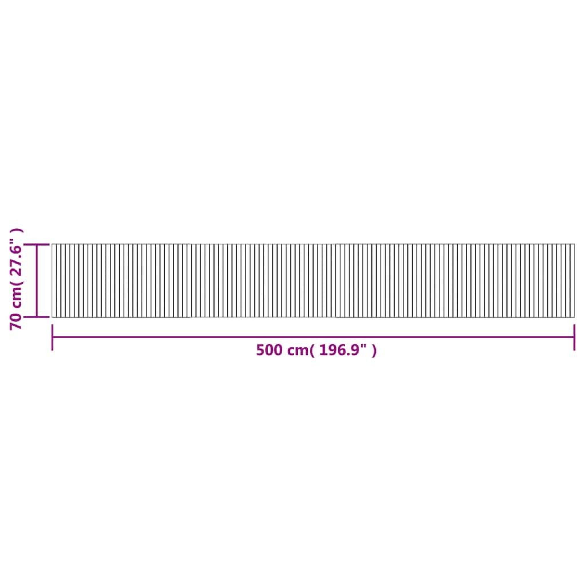 Voir la diapositive 6 : VIDAXL Tapis rectangulaire marron 70x500 cm bambou