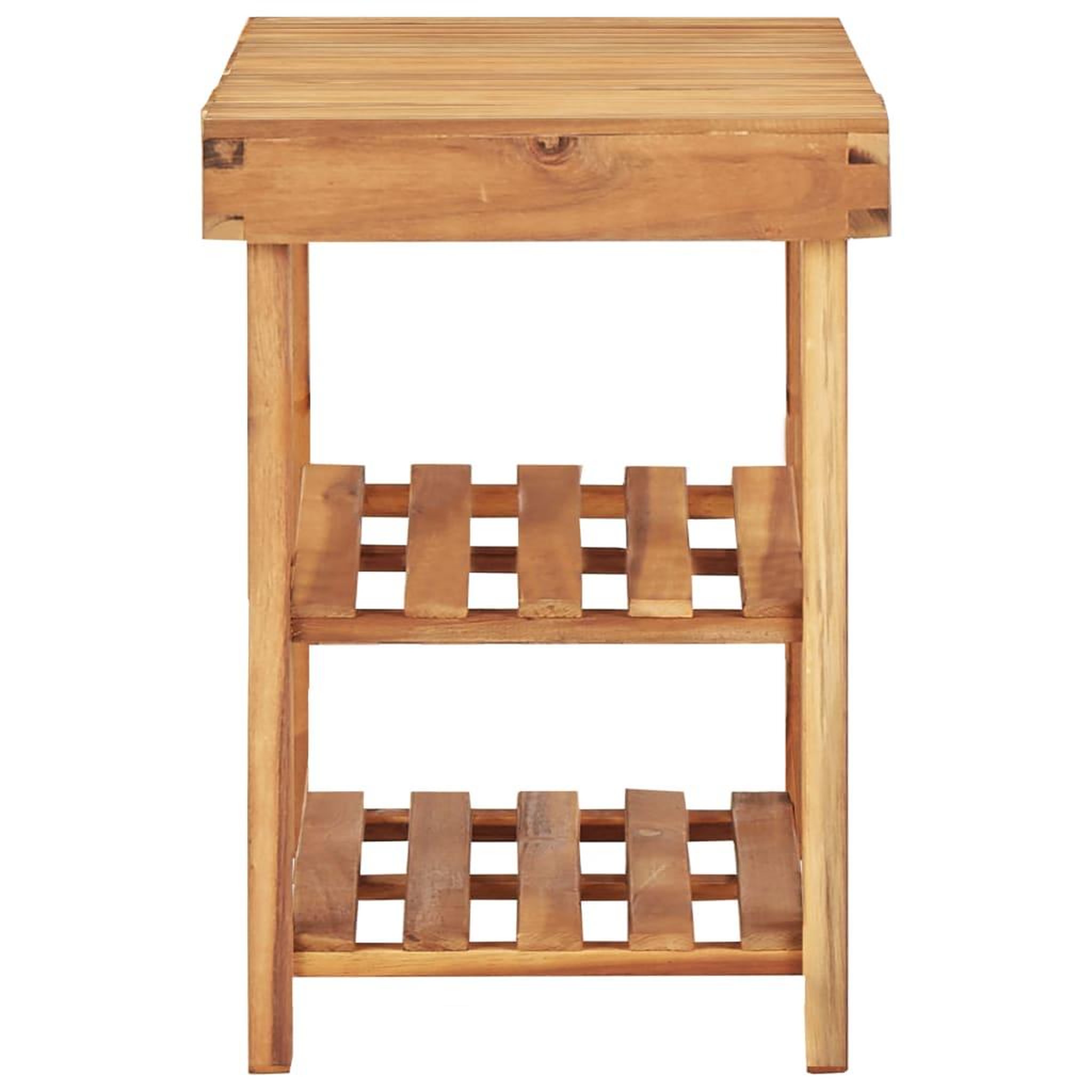 Voir la diapositive 3 : VIDAXL Range-chaussures 90x32x46 cm bois d'acacia massif