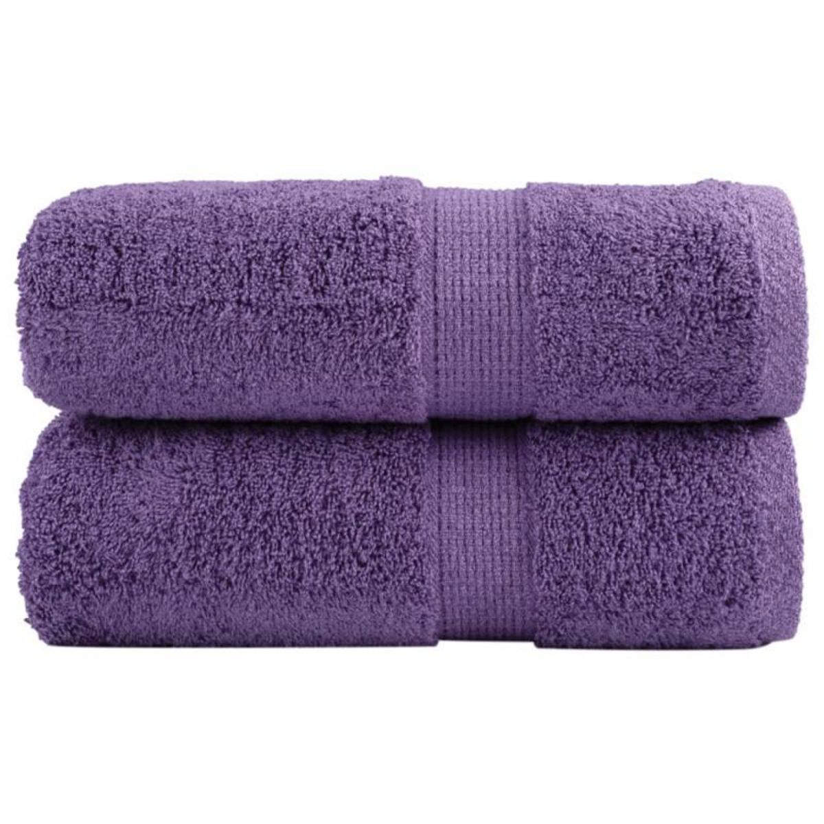 VIDAXL Serviettes d invité de qualité supérieure SOLUND 2 pcs violet