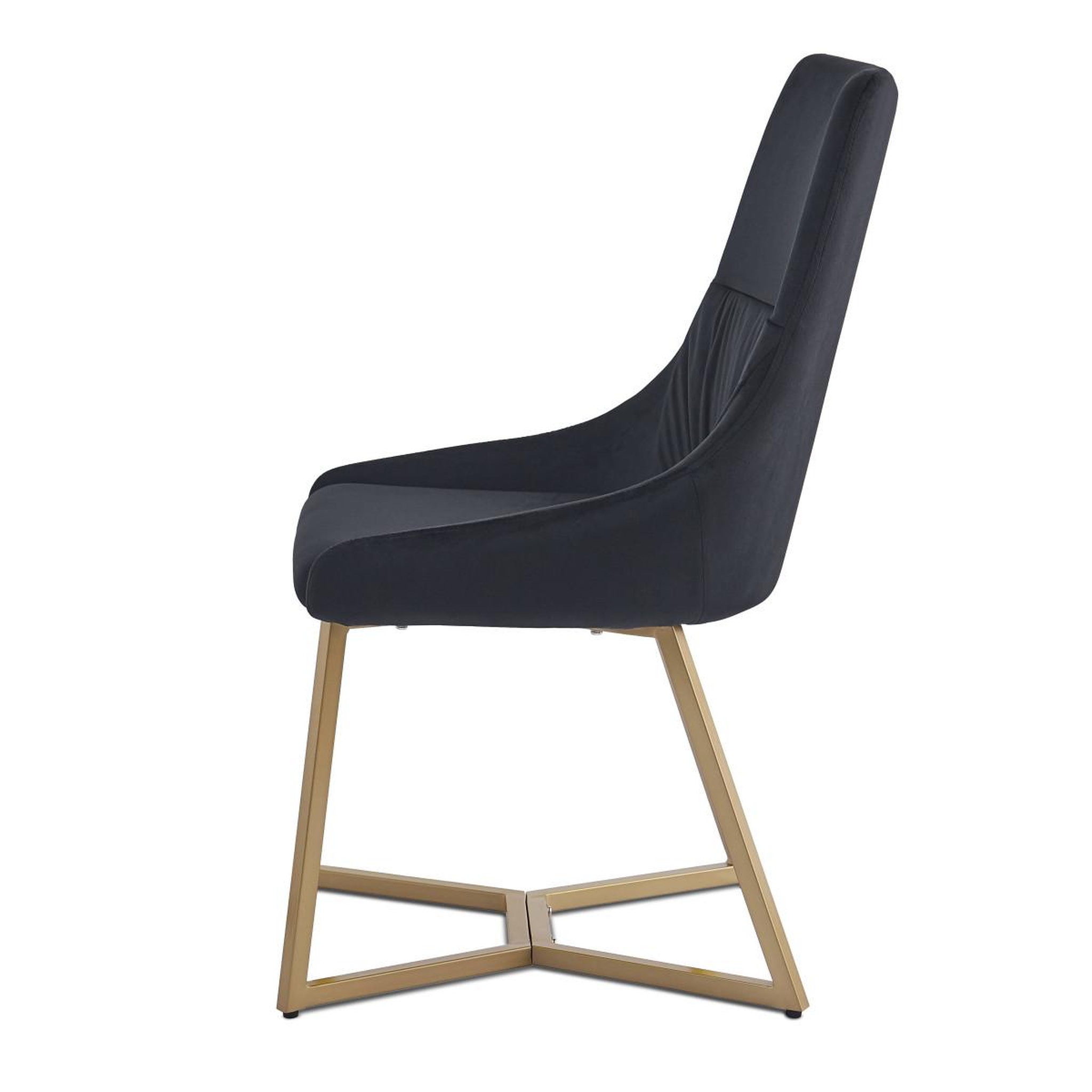 Voir la diapositive 4 : Paris Prix Lot de 2 chaises matelassées en velours  elba  88cm noir