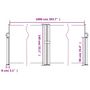 Voir la diapositive 6 : VIDAXL Auvent lateral retractable noir 140x1000 cm