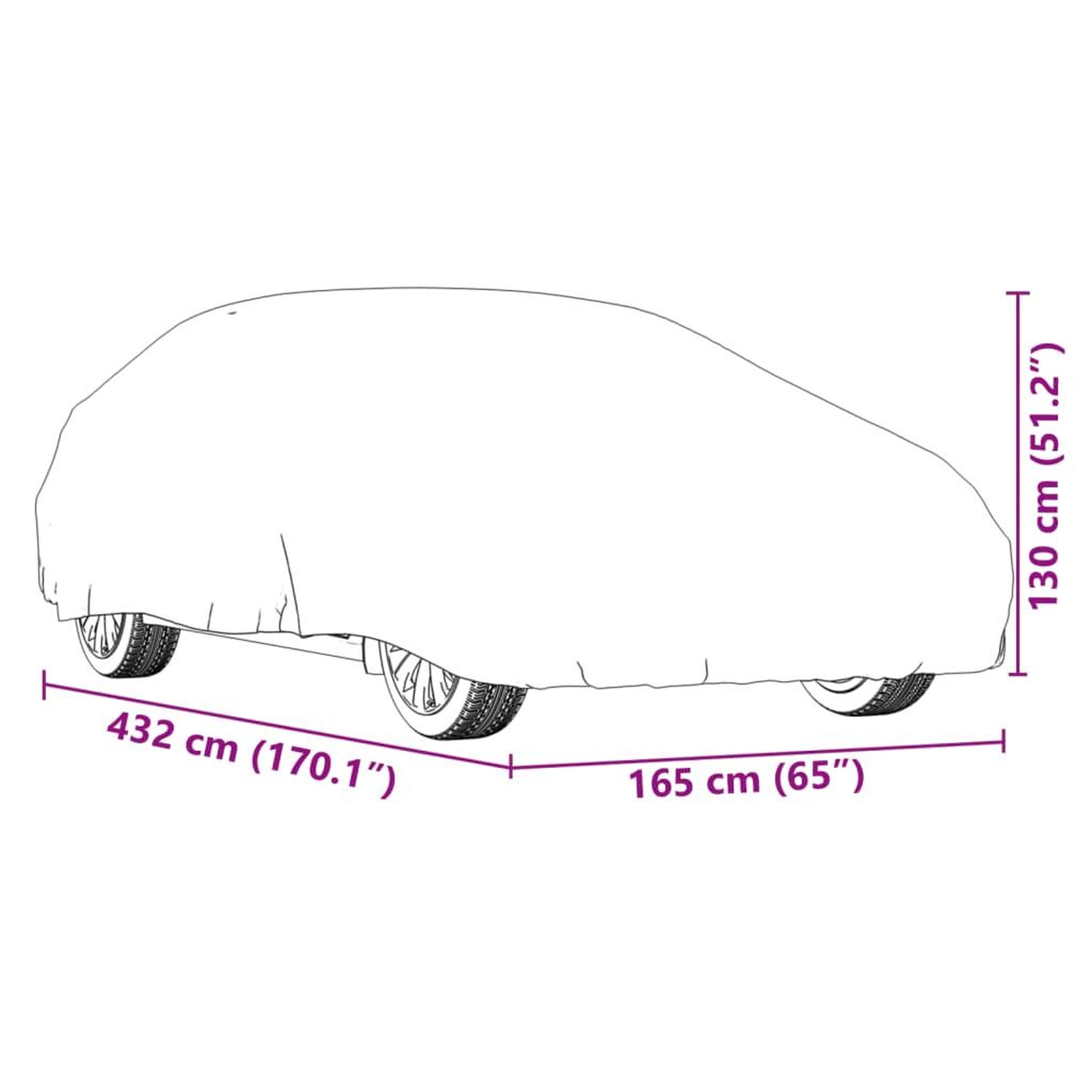 Voir la diapositive 6 : VIDAXL Housse de voiture berline avec sangles a boucle complete M