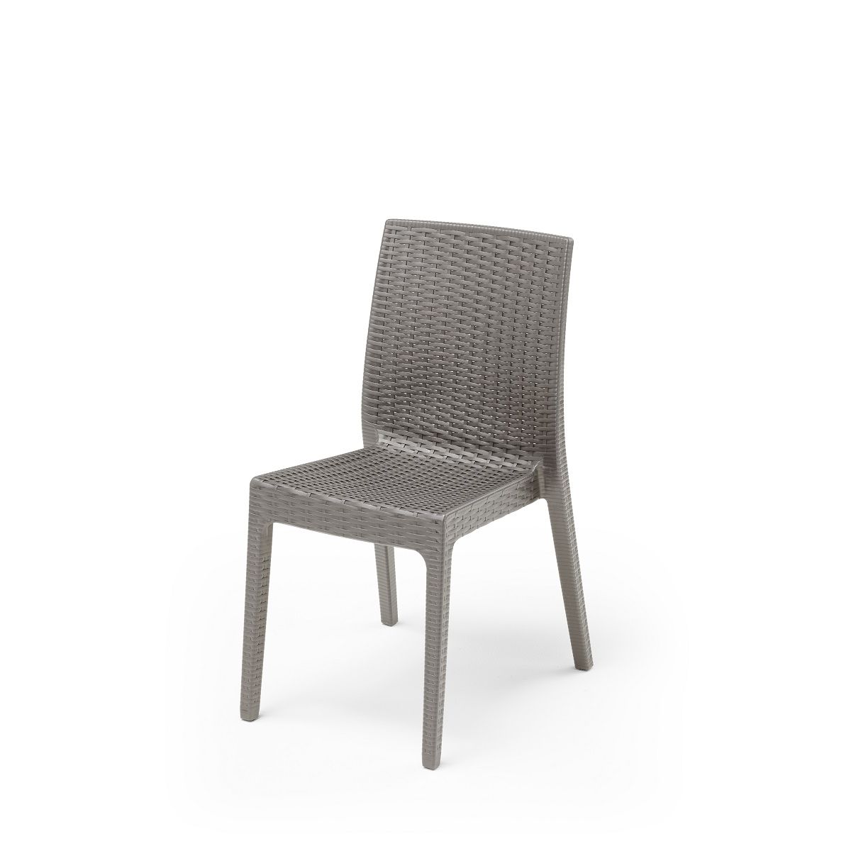 ARETA Lot de 4 chaises de jardin - Taupe - SELENE