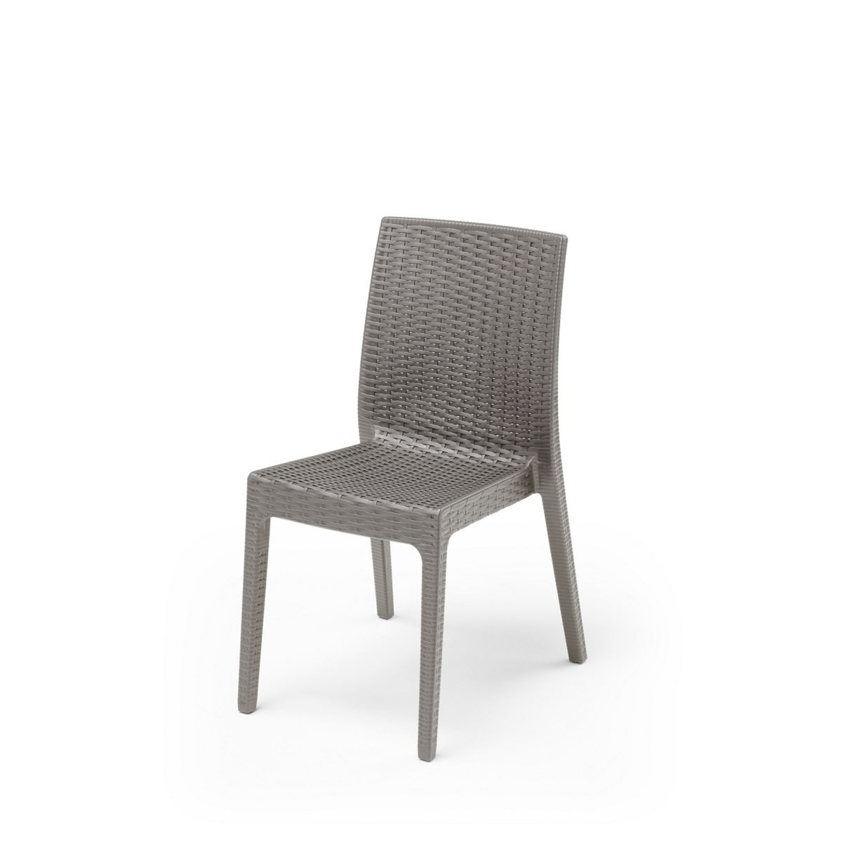 ARETA Lot de 4 chaises de jardin - Taupe - SELENE