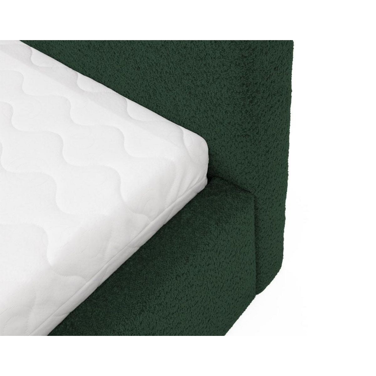 BEST MOBILIER Orane - lit coffre - 160x200 cm - en tissu bouclette