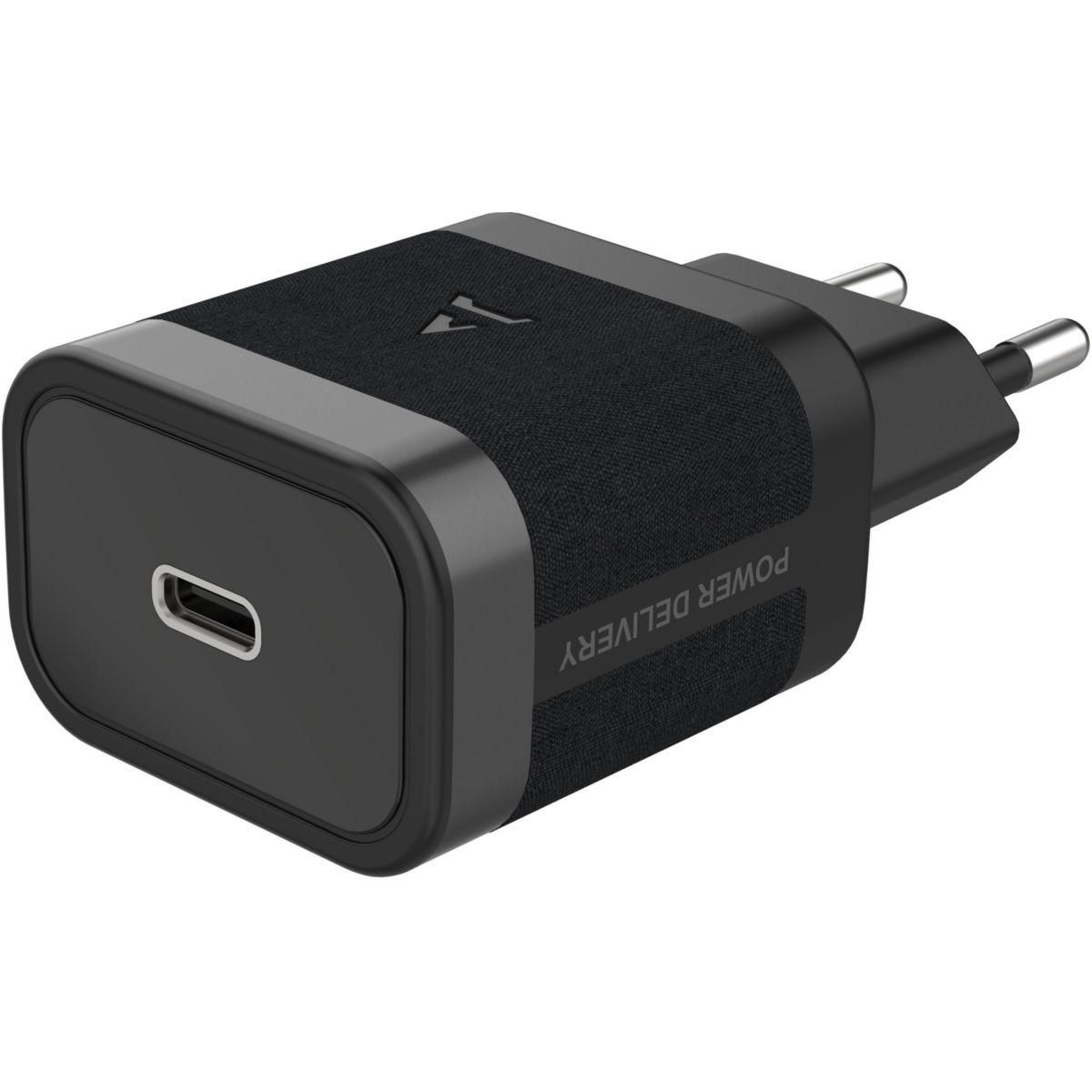 ADEQWAT Chargeur + câble USB-C 35W + Câble USB-C 1M Noir