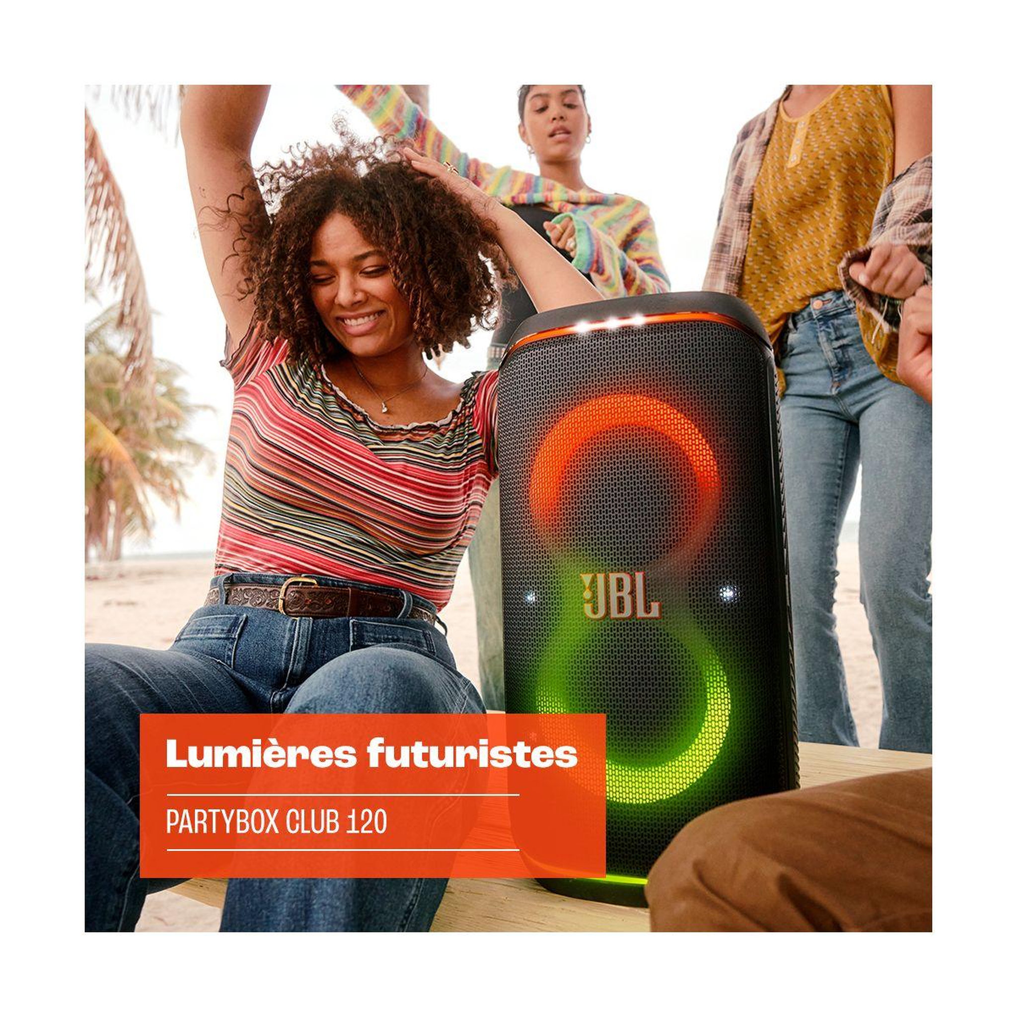 Voir la diapositive 5 : JBL Mini-chaîne Partybox Club 120 Blanc