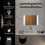 Voir la diapositive 5 : HOMCOM Miroir lumineux LED 24W antibué réglable interrupteur tactile dim. 50L x 4P x 70H cm