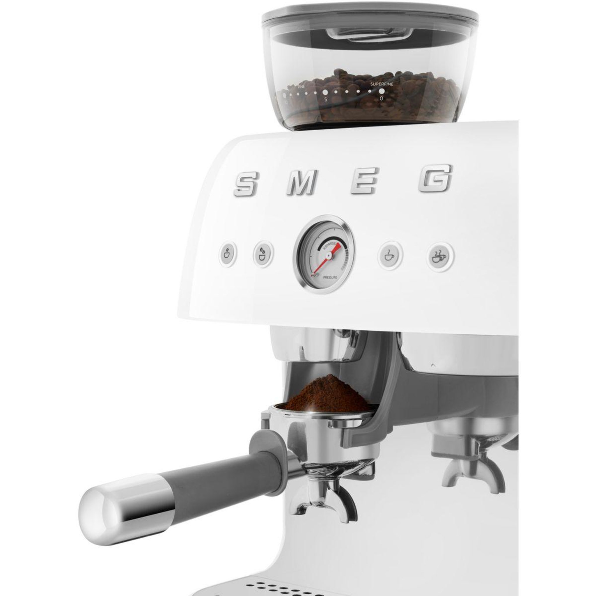 Voir la diapositive 5 : SMEG Expresso broyeur egf03wheu blanc