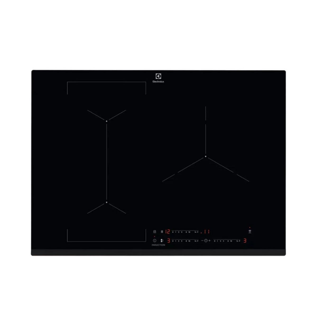 ELECTROLUX Table de cuisson induction 71cm 3 feux noir - EIV 73342