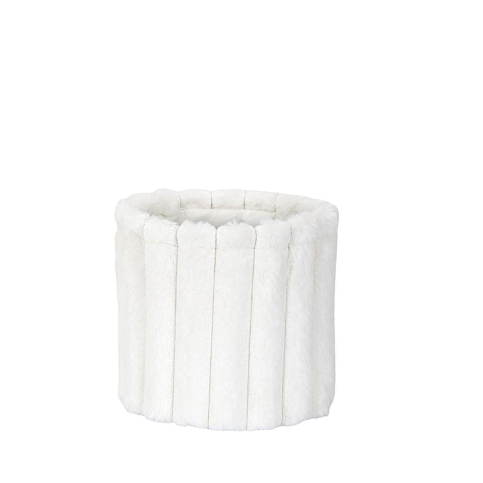 Voir la diapositive 2 : The Home Deco Factory Lot de 3 paniers de rangement  effet fourrure  30cm blanc