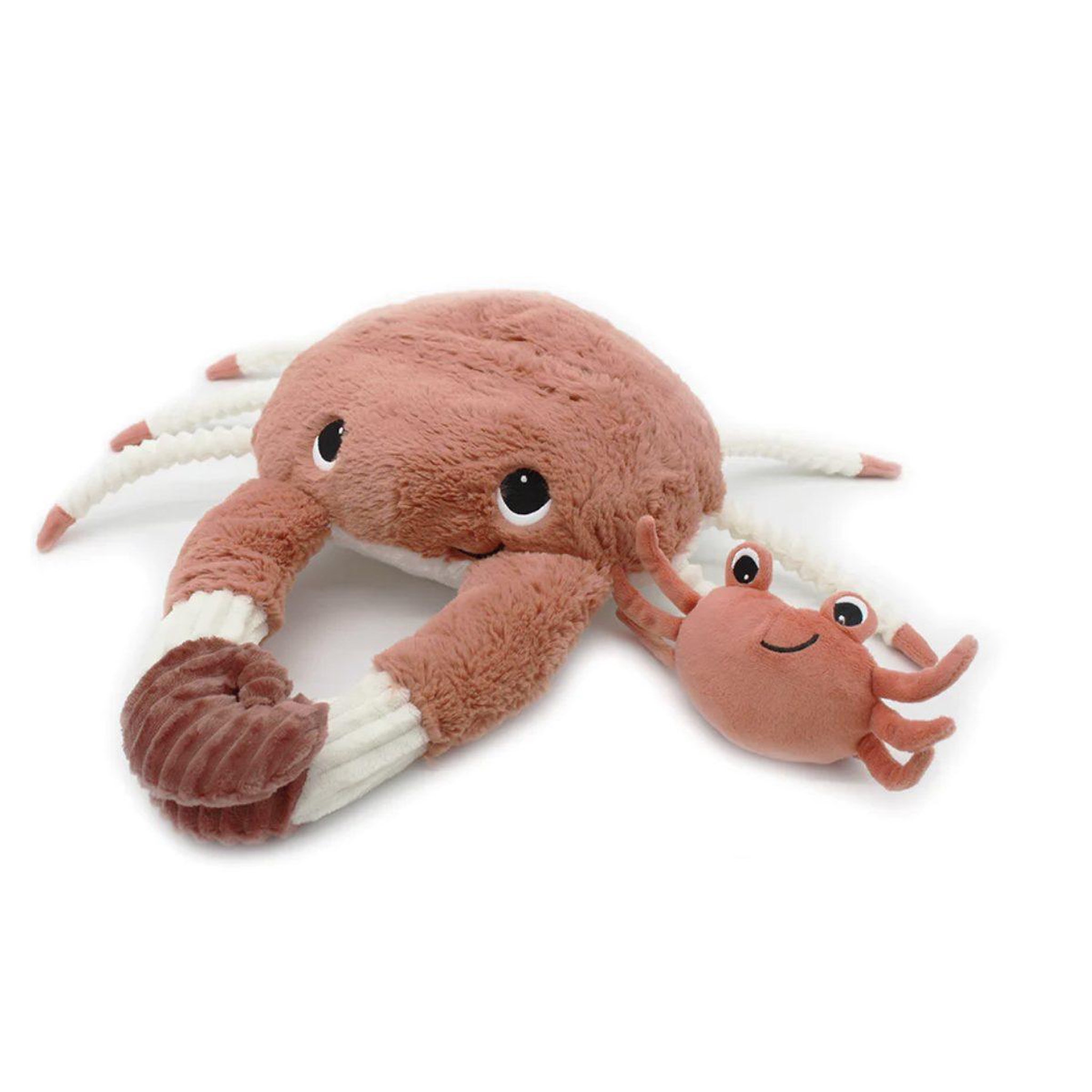 LES DEGLINGOS Peluche ptipotos-crabe maman bebe terracotta