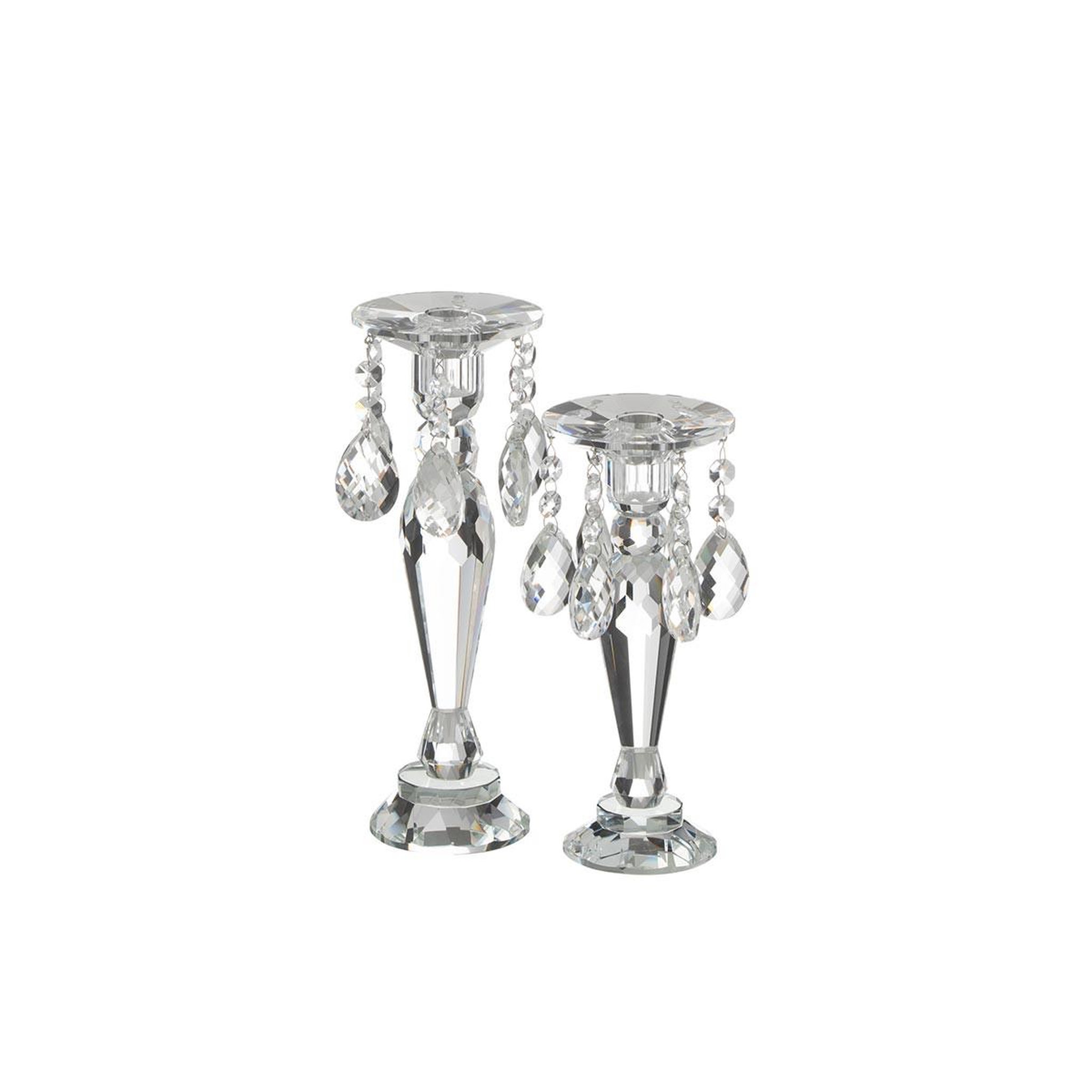 Voir la diapositive 3 : J-LINE Chandelier design en cristal  louise  23cm transparent
