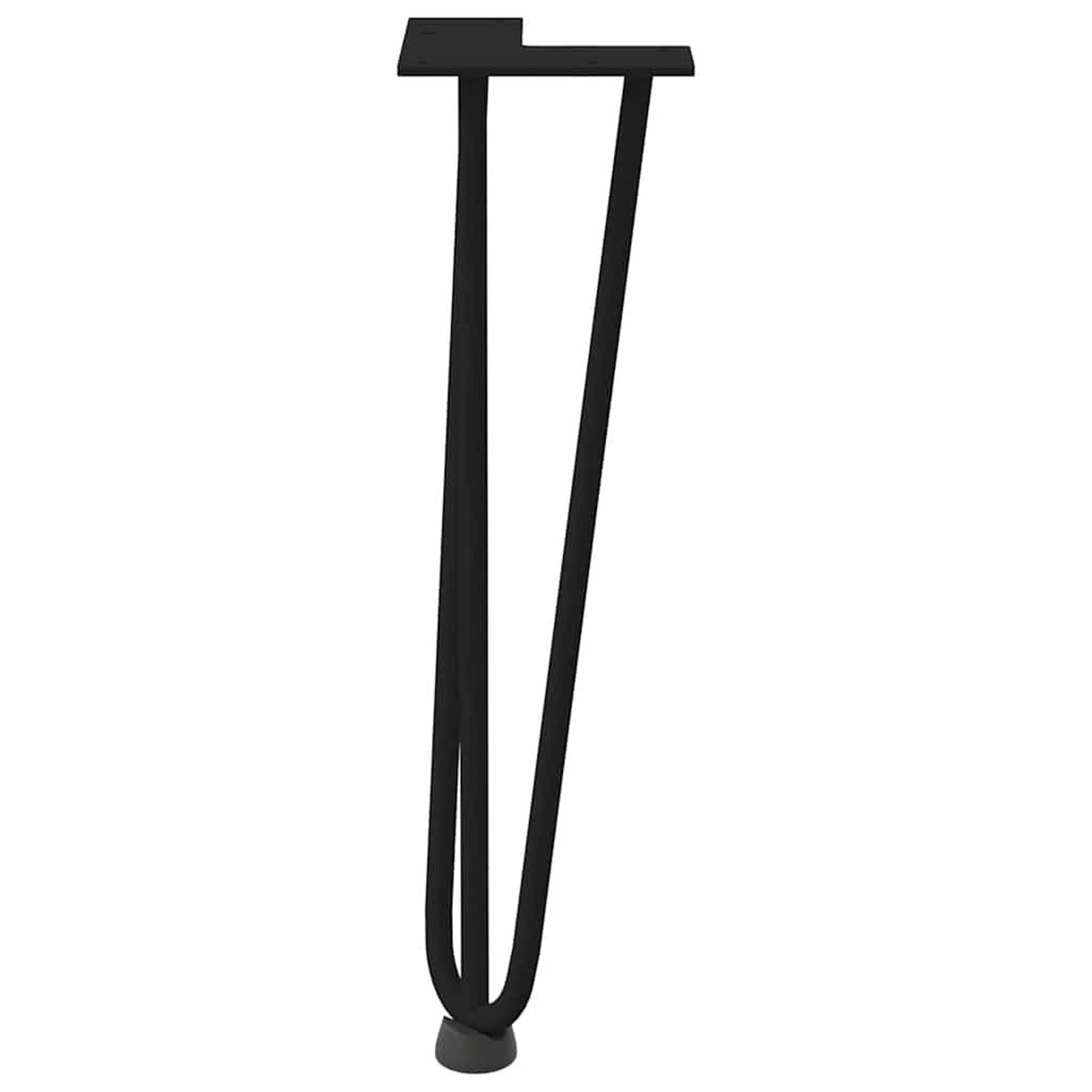 Voir la diapositive 5 : VIDAXL Pieds de table en forme d'epingle a cheveux 4 pcs noir 42 cm