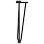 Voir la diapositive 5 : VIDAXL Pieds de table en forme d'epingle a cheveux 4 pcs noir 42 cm