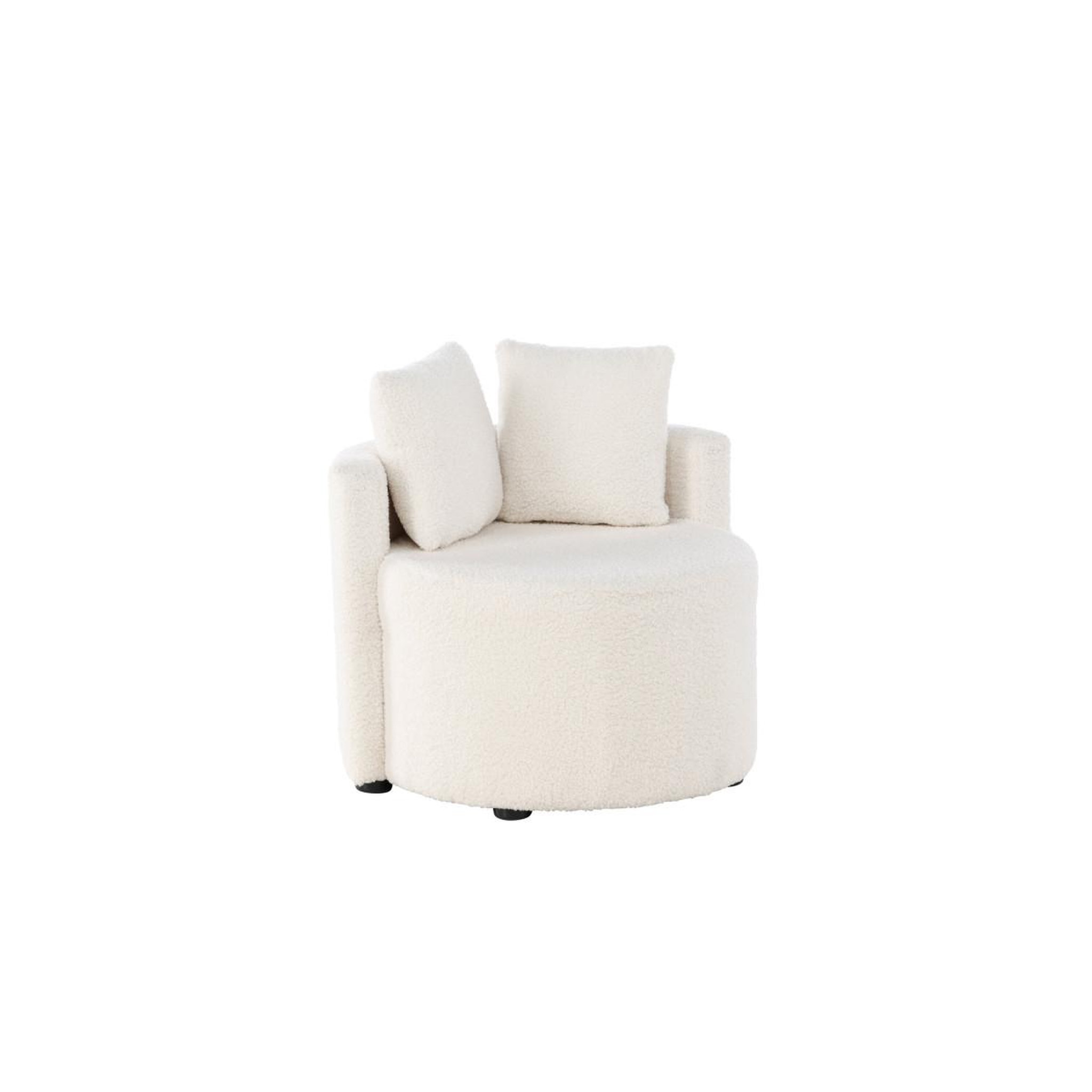 Voir la diapositive 4 : Paris Prix Fauteuil enfant en bouclette  kelso  59cm blanc