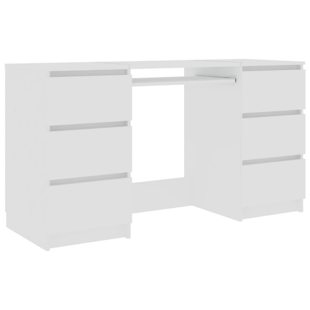 VIDAXL Bureau Blanc 140x50x77 cm Bois d'ingenierie