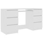 Voir la diapositive 2 : VIDAXL Bureau Blanc 140x50x77 cm Bois d'ingenierie