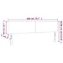 Voir la diapositive 6 : VIDAXL Tete de lit a LED Creme 200x5x78/88 cm Tissu