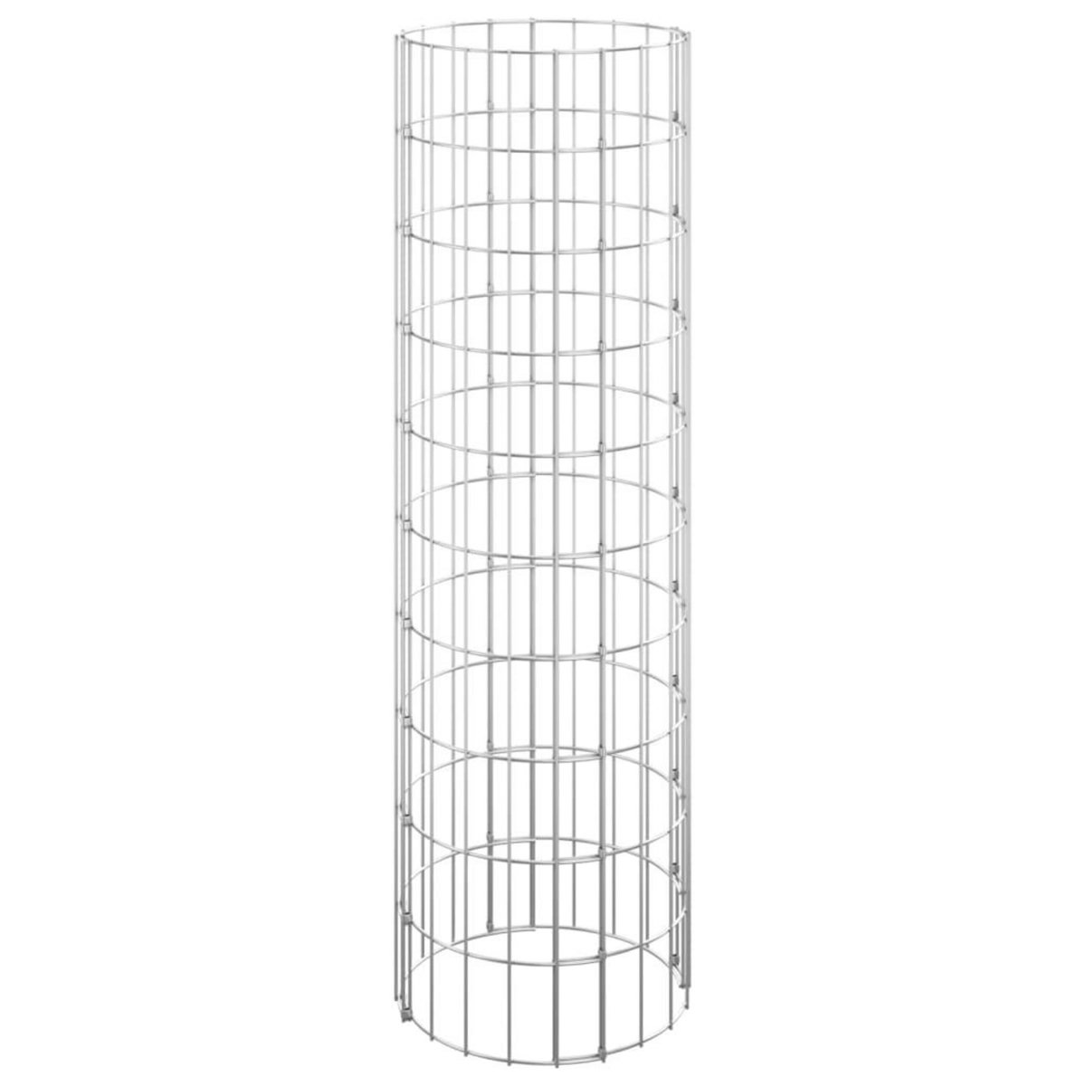 VIDAXL Lit sureleve a gabion circulaire 3pcs Acier galvanise Ø30x100cm
