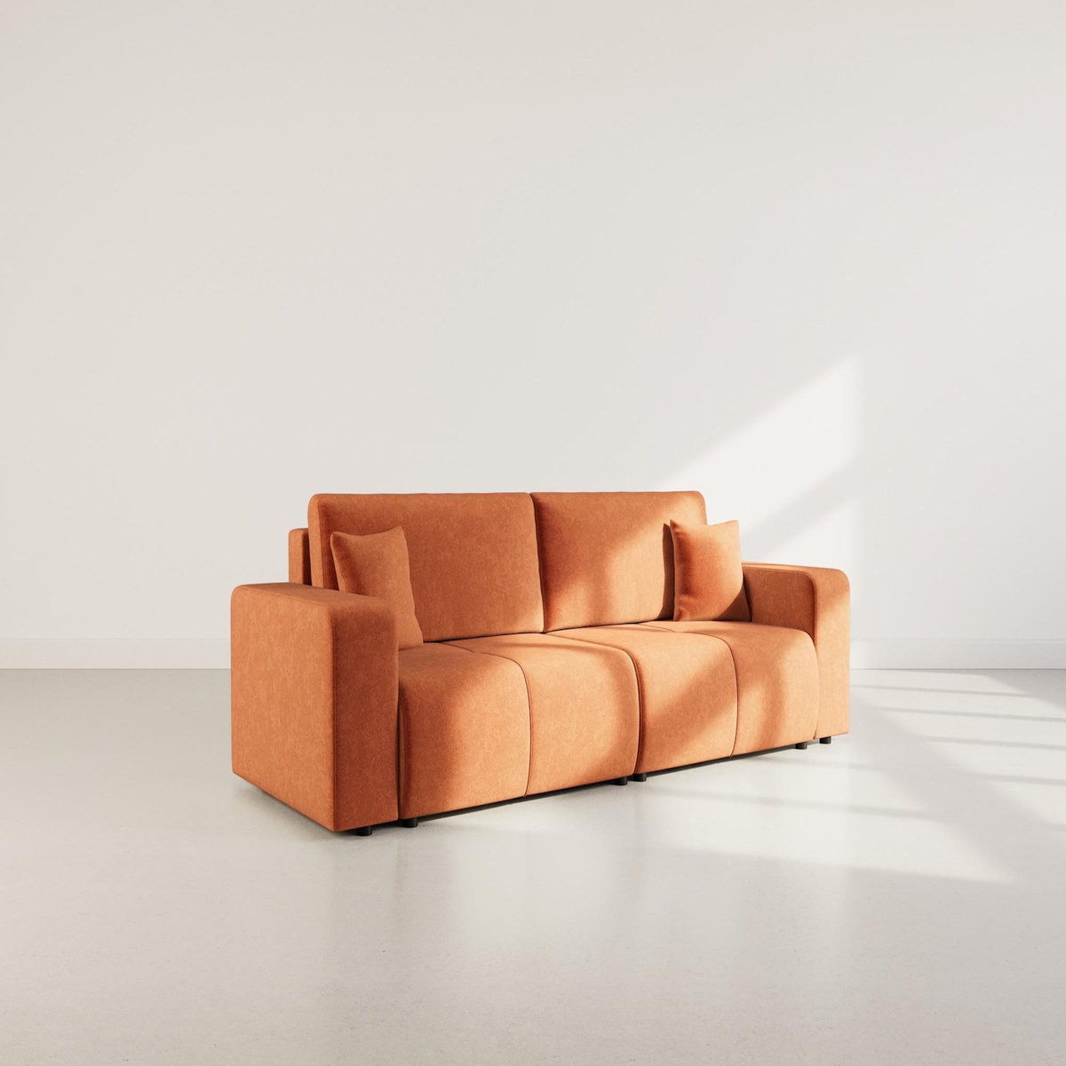 BEST MOBILIER Nicole - canapé droit 4 places convertible avec coffre en tissu