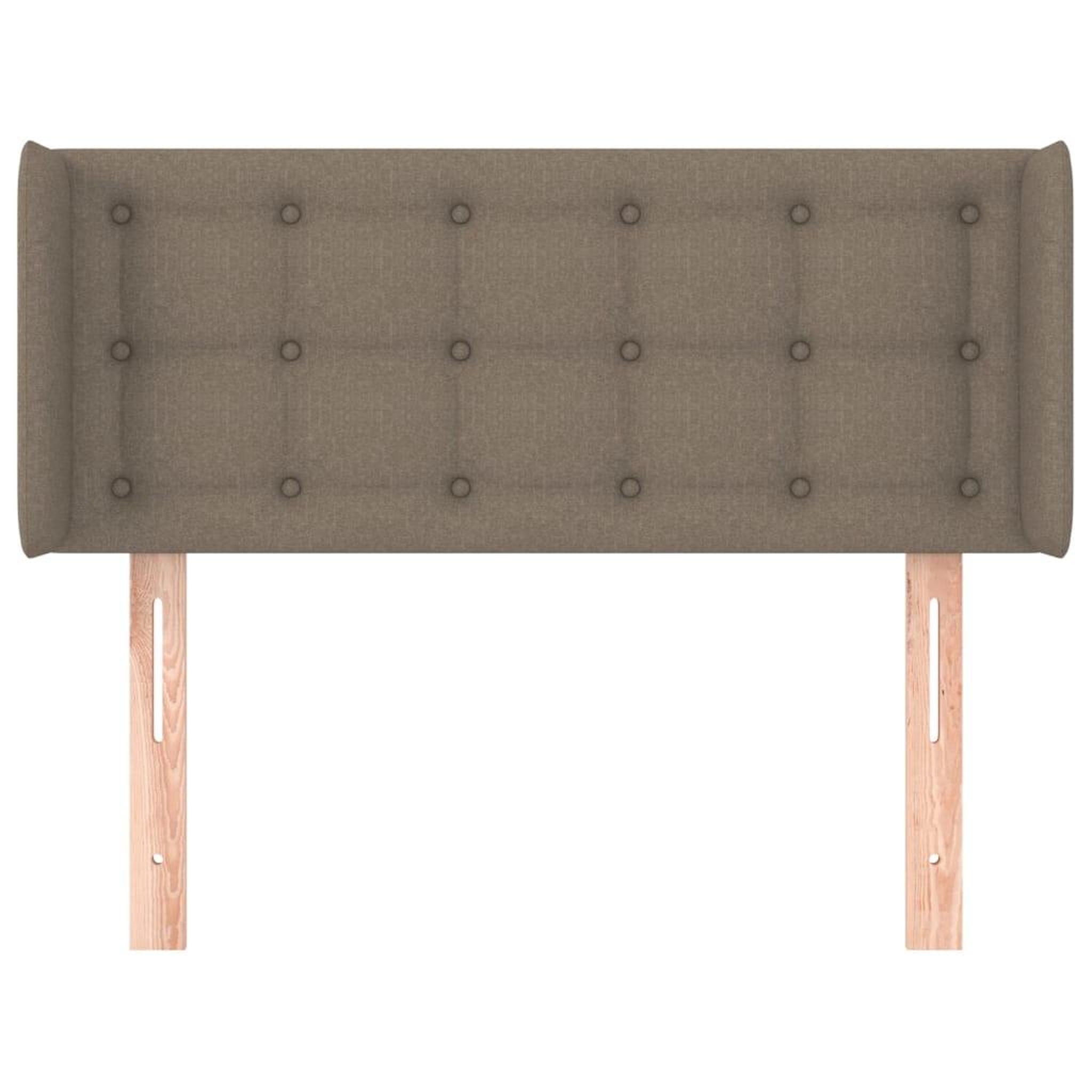 Voir la diapositive 3 : VIDAXL Tete de lit avec oreilles Taupe 103x16x78/88 cm Tissu