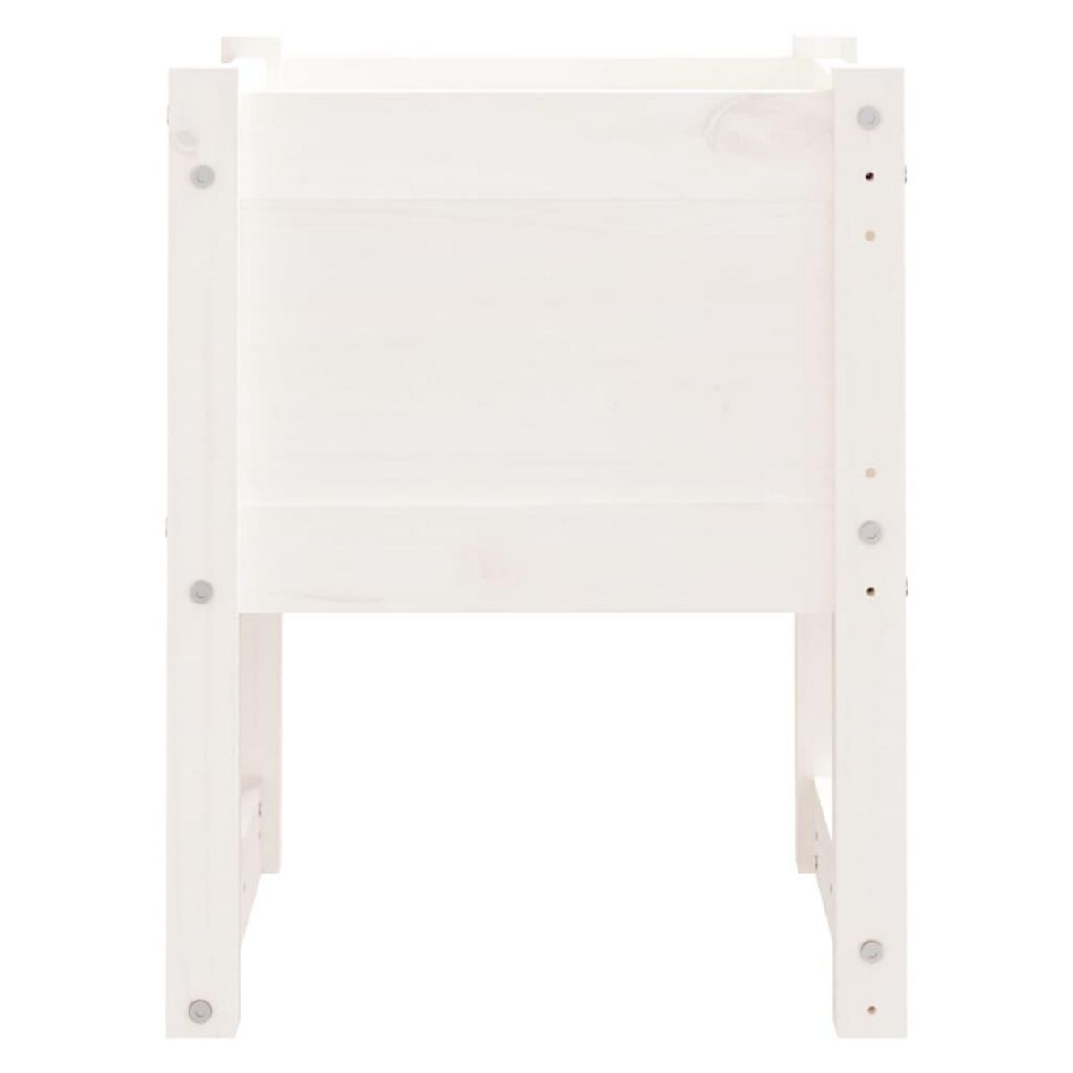 VIDAXL Jardinieres 2 pcs Blanc 40x40x52,5 cm Bois massif de pin