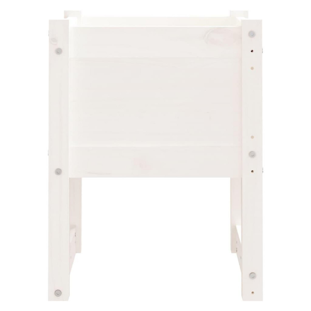 VIDAXL Jardinieres 2 pcs Blanc 40x40x52,5 cm Bois massif de pin