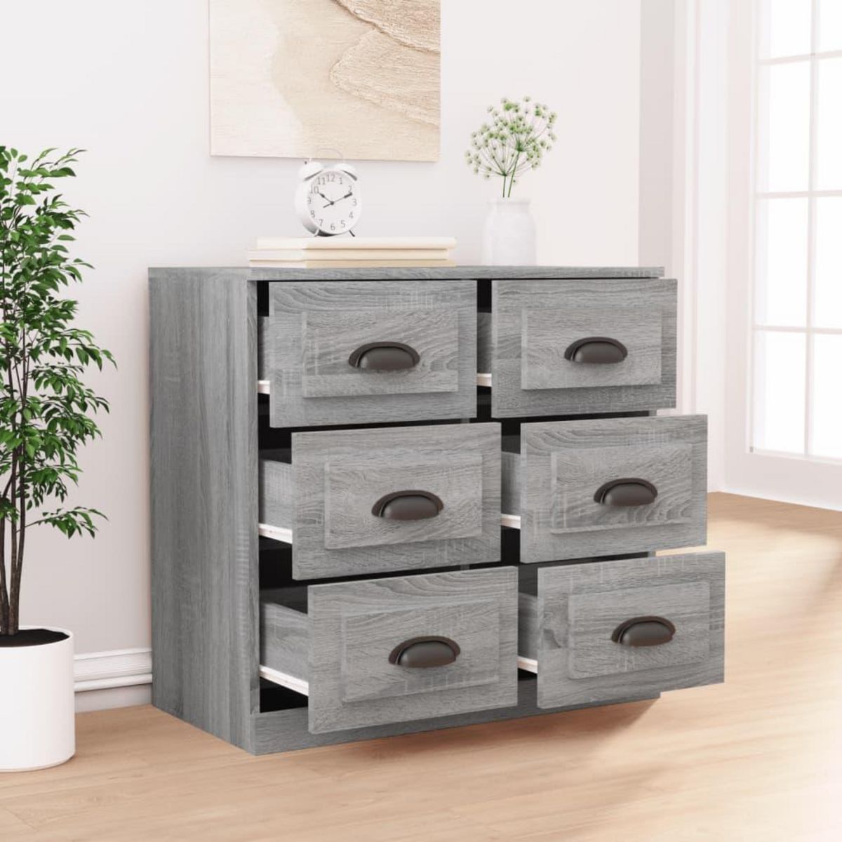 VIDAXL Buffet sonoma gris 70x35,5x67,5 cm bois d'ingenierie