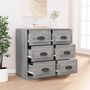 Voir la diapositive 3 : VIDAXL Buffet sonoma gris 70x35,5x67,5 cm bois d'ingenierie