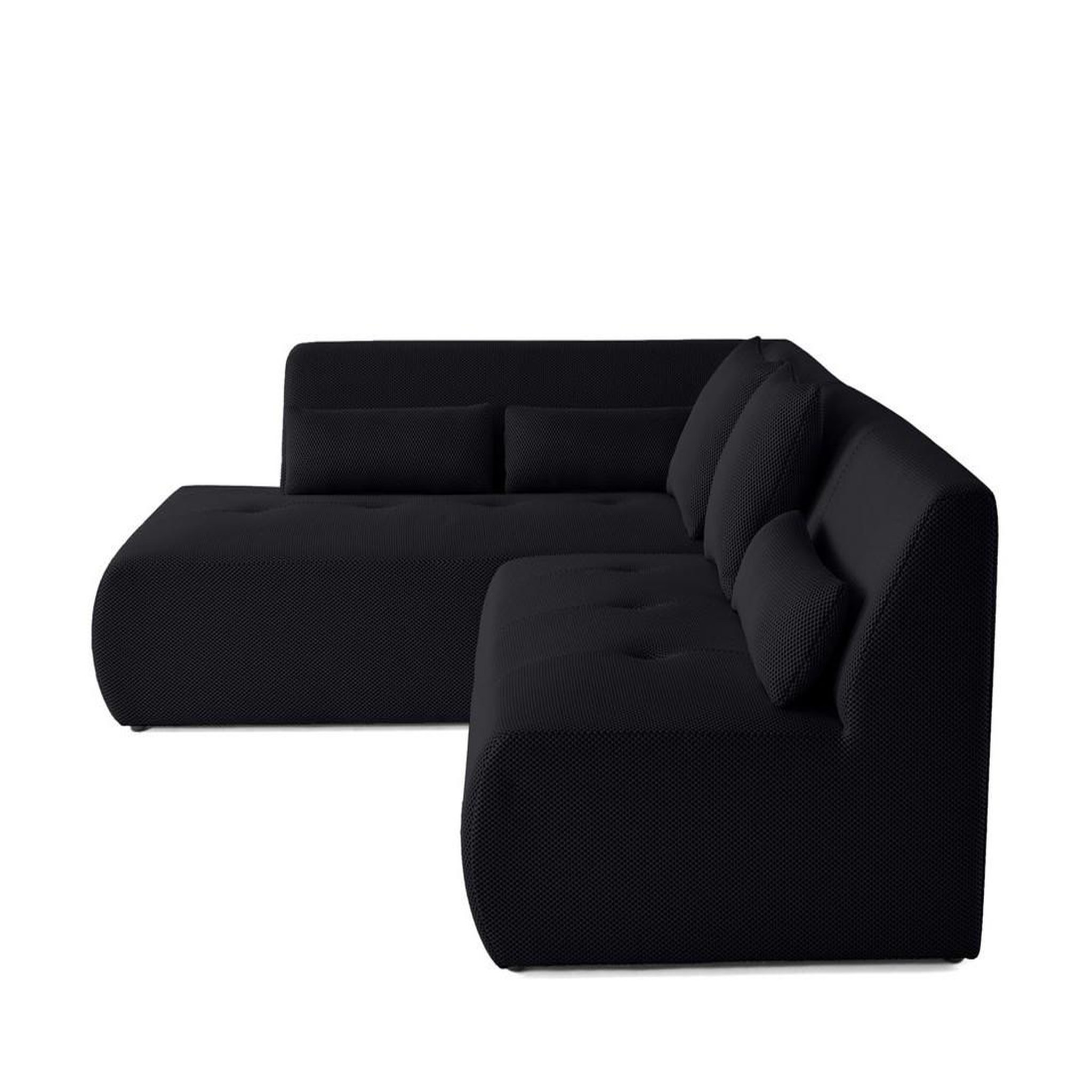 Voir la diapositive 3 : LISA DESIGN Onyx - canapé modulable d'angle gauche - 5 places - en tissu mailles 3d