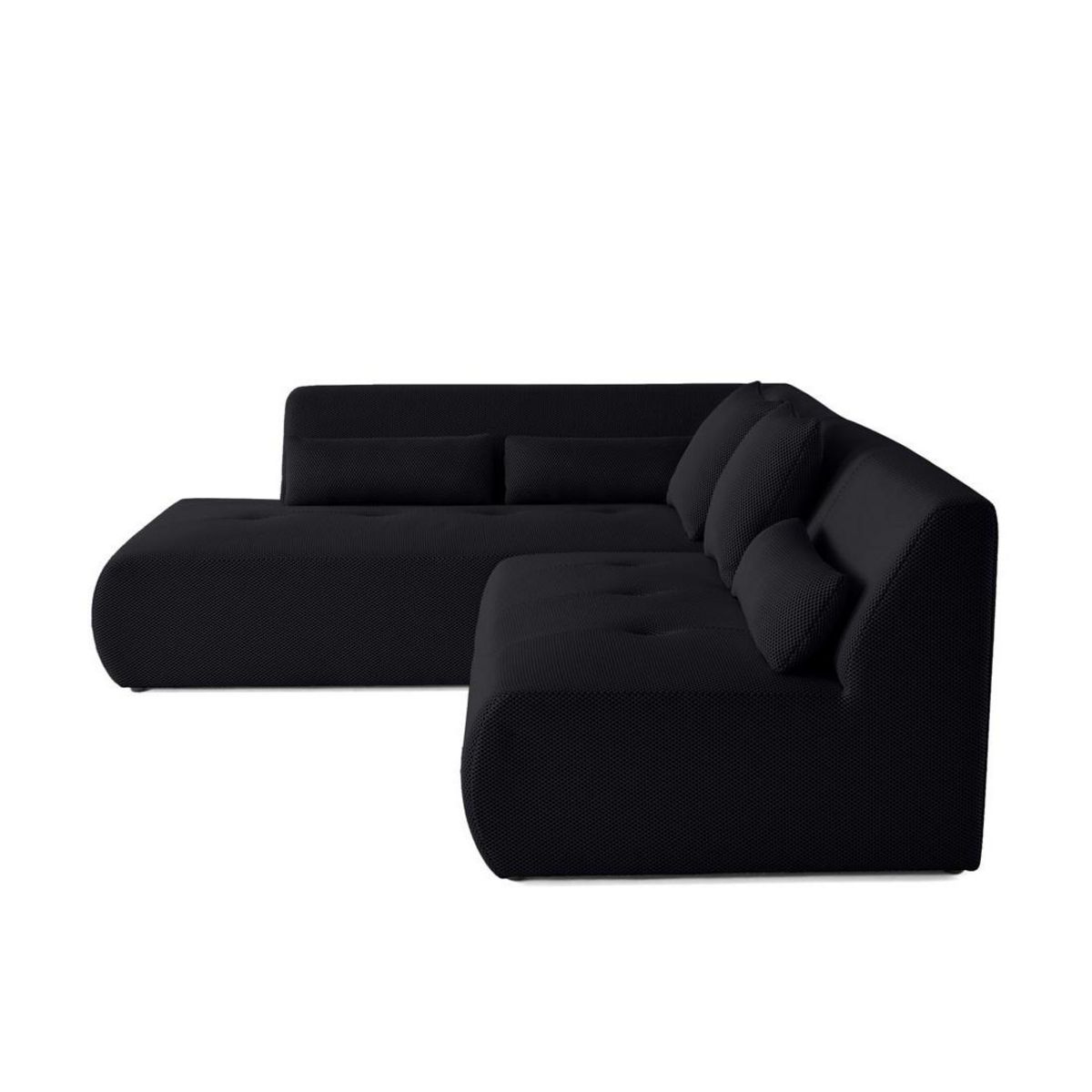 LISA DESIGN Onyx - canapé modulable d'angle gauche - 5 places - en tissu mailles 3d