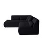 Voir la diapositive 3 : LISA DESIGN Onyx - canapé modulable d'angle gauche - 5 places - en tissu mailles 3d
