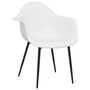 Voir la diapositive 3 : VIDAXL Chaises a manger lot de 2 blanc PP