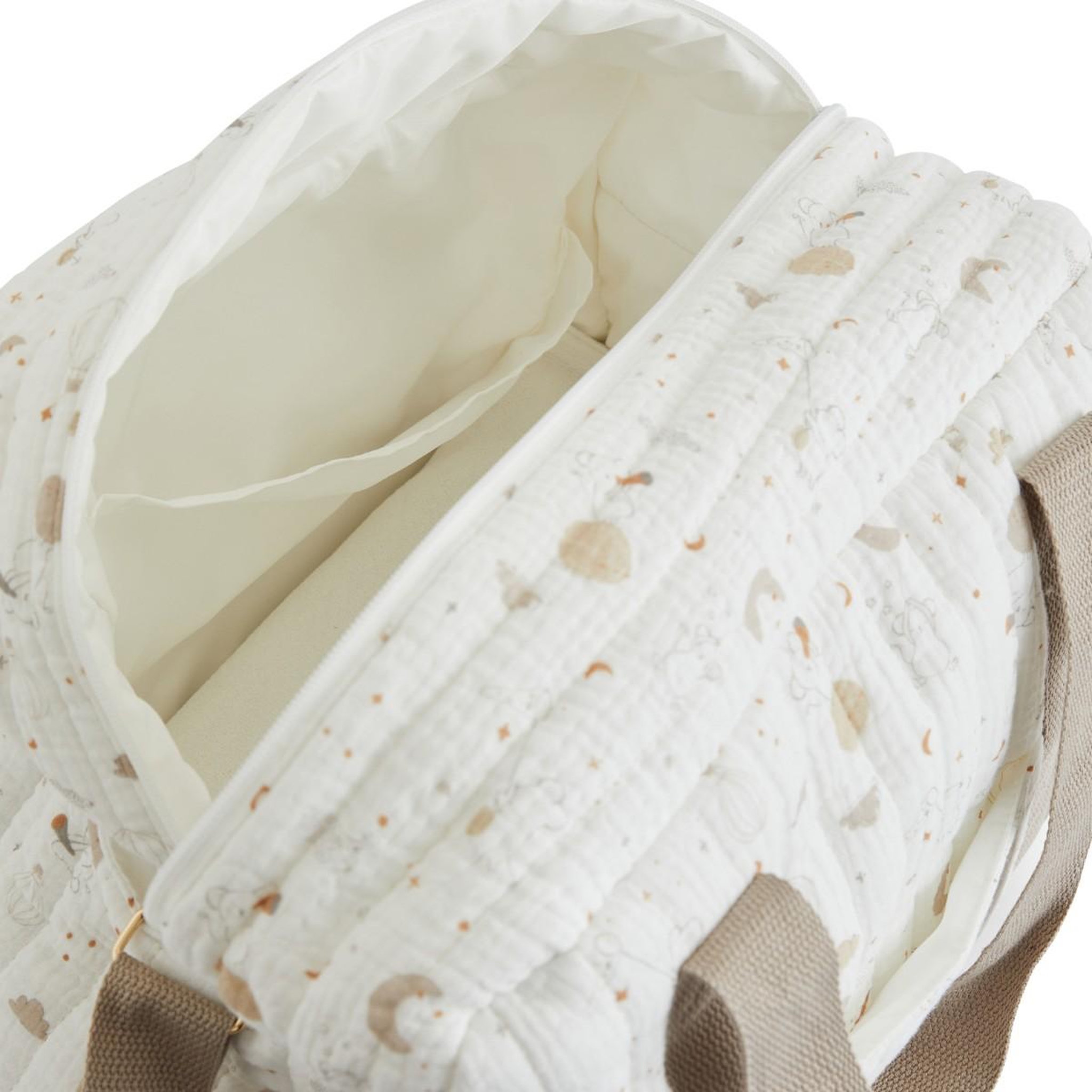 Voir la diapositive 3 : Petit Béguin Sac à langer en gaze de coton eliah