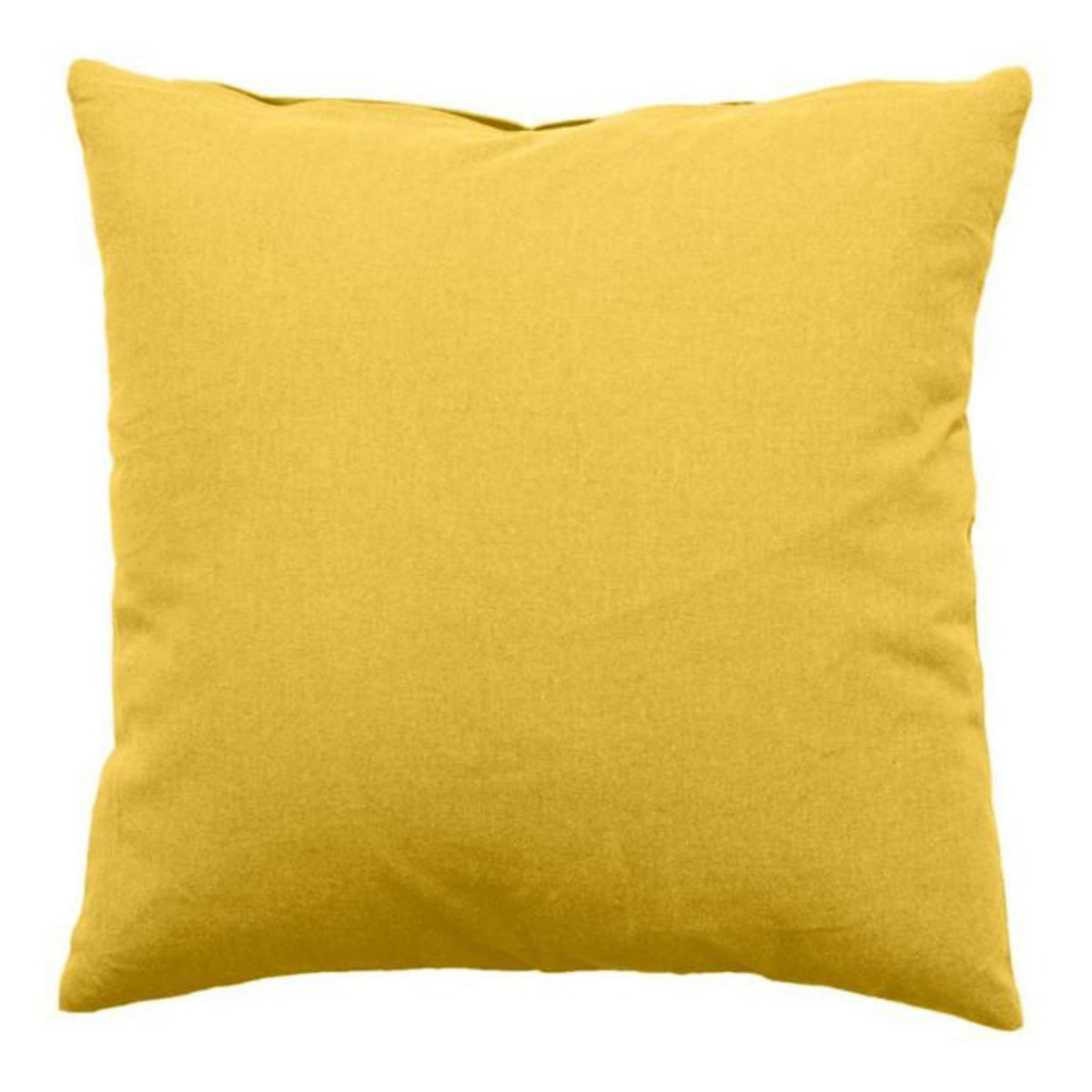 Paris Prix Coussin Déco Uni Déhoussable  Panama  40x40cm Jaune