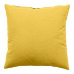 Paris Prix Coussin Déco Uni Déhoussable  Panama  40x40cm Jaune