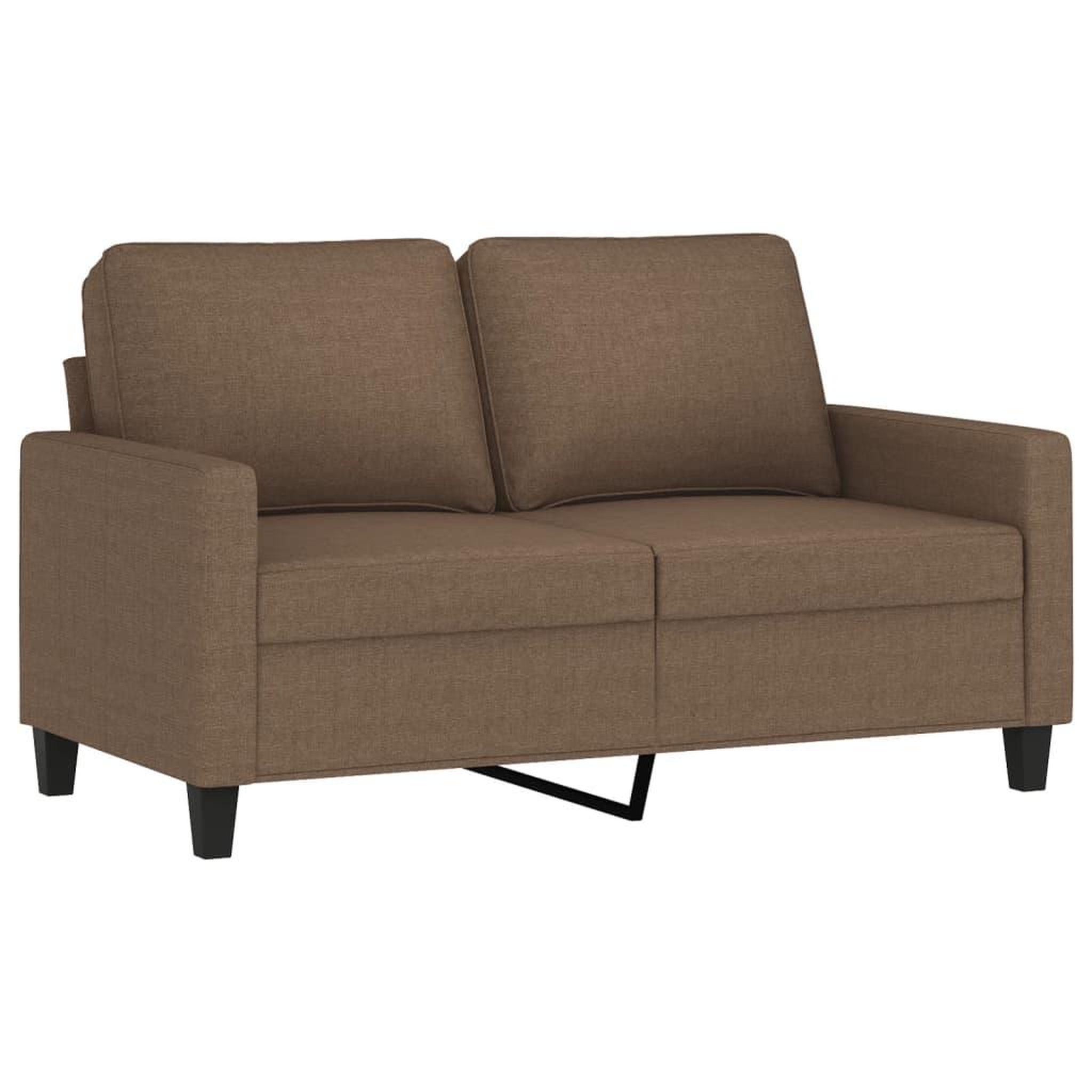Voir la diapositive 3 : VIDAXL Ensemble de canapes 2 pcs avec coussins Marron Tissu