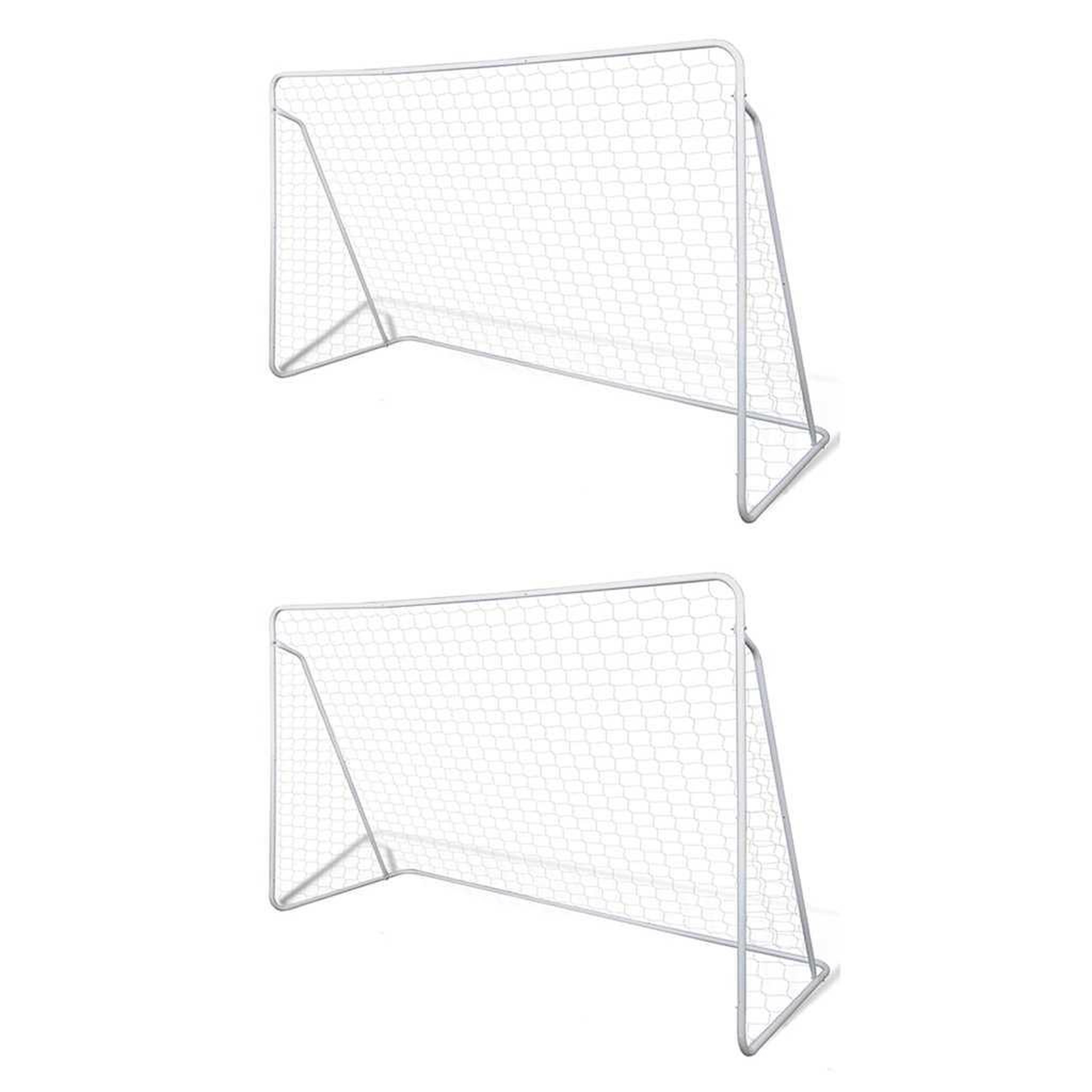VIDAXL Filets de but de football acier 2 pcs 240x90x150 cm