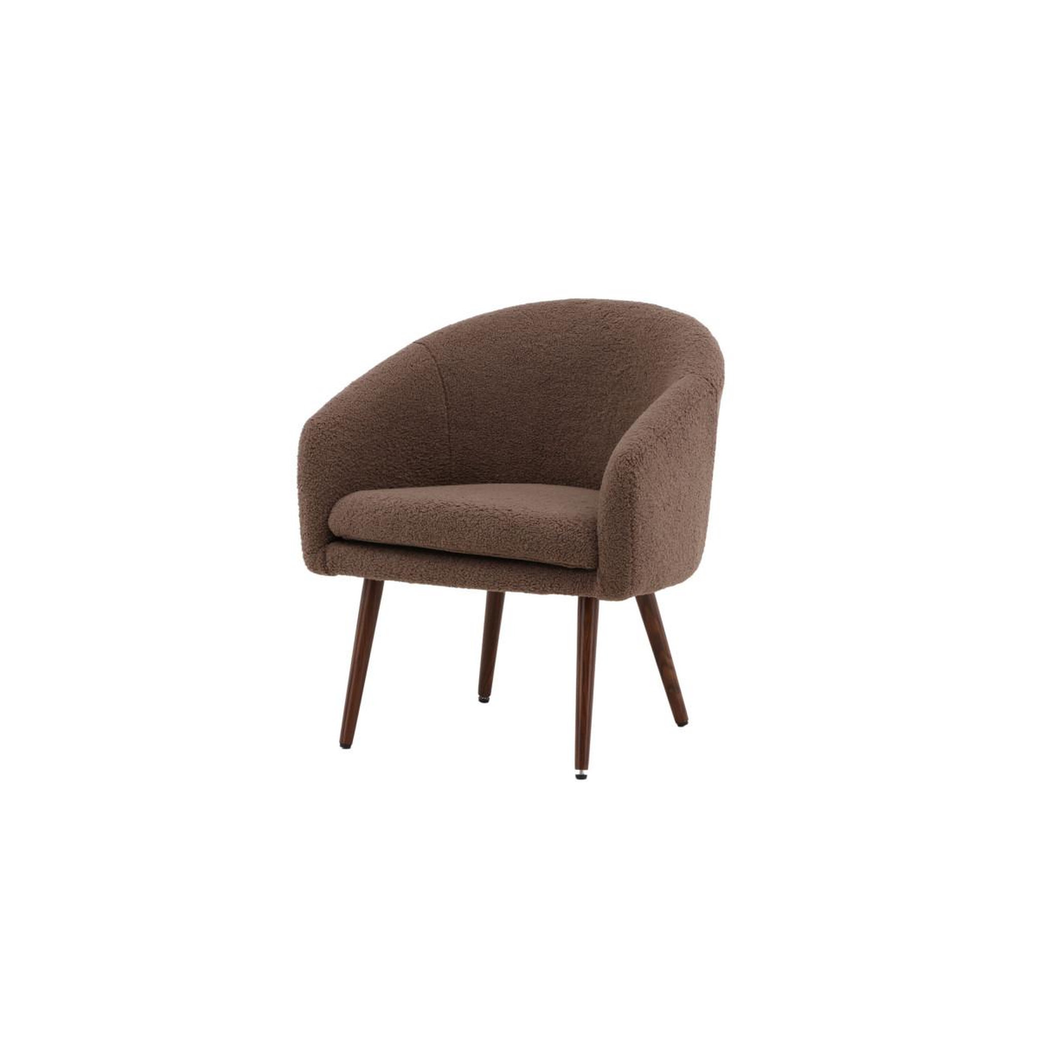 Voir la diapositive 5 : Paris Prix Fauteuil design bouclette  wanda  75cm marron