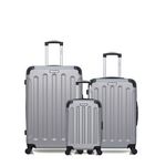 BLUESTAR BLUESTAR - LOT DE 3 - Valises grand format, weekend et cabine XXS MADRID. Coloris disponibles : Noir, Gris, Rose, Bleu, Beige