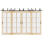 VIDAXL Kit de quincaillerie de porte coulissante 366 cm acier noir