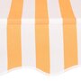 VIDAXL Auvent retractable manuel 400 cm Rayures oranges et blanches