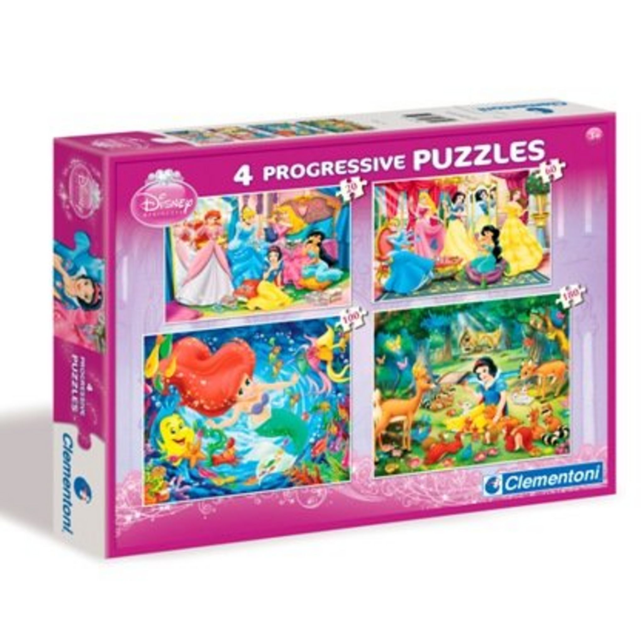 CLEMENTONI 4 puzzles Disney Princesses pas cher - Auchan.fr