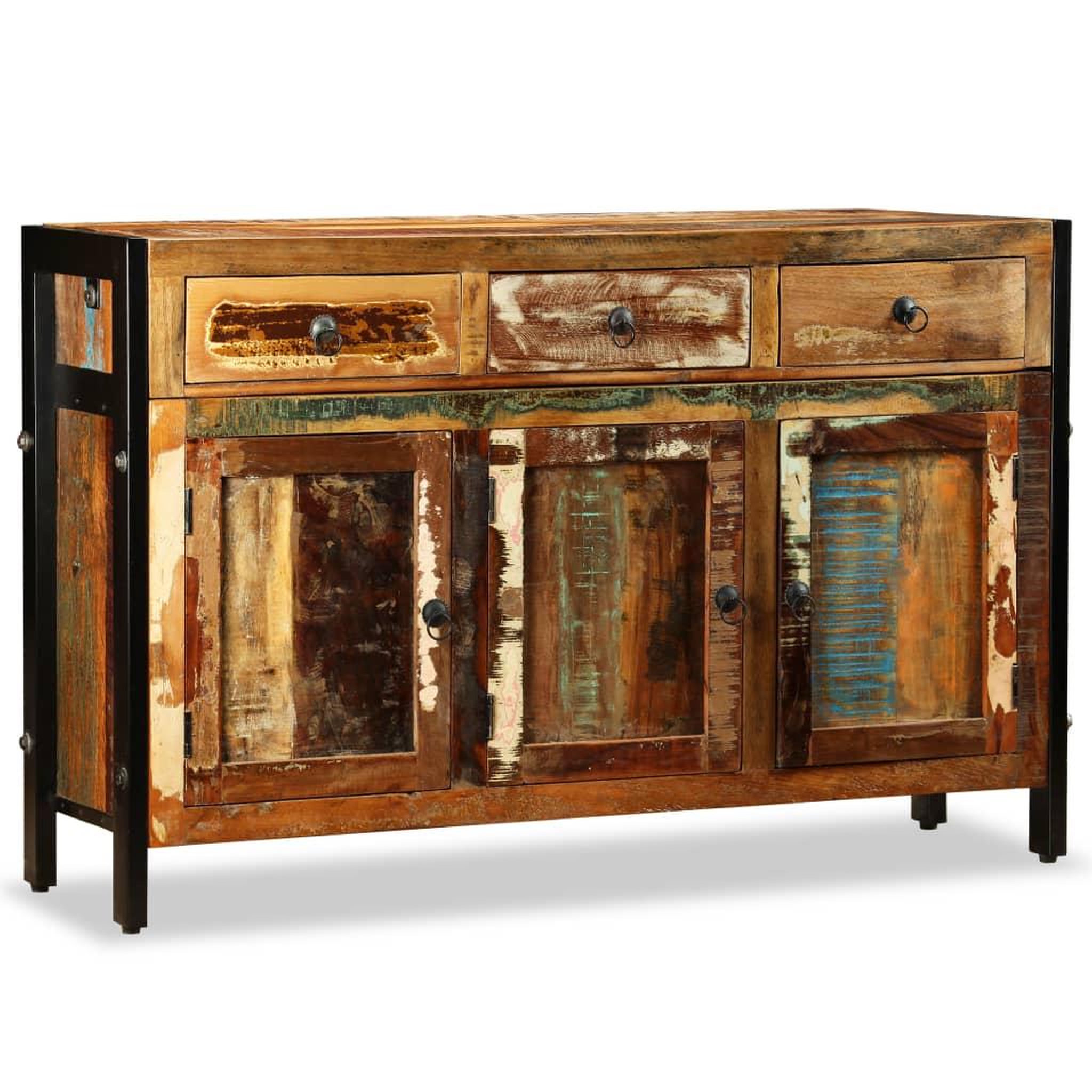 Voir la diapositive 5 : VIDAXL Buffet Bois de recuperation massif 120x35x76 cm