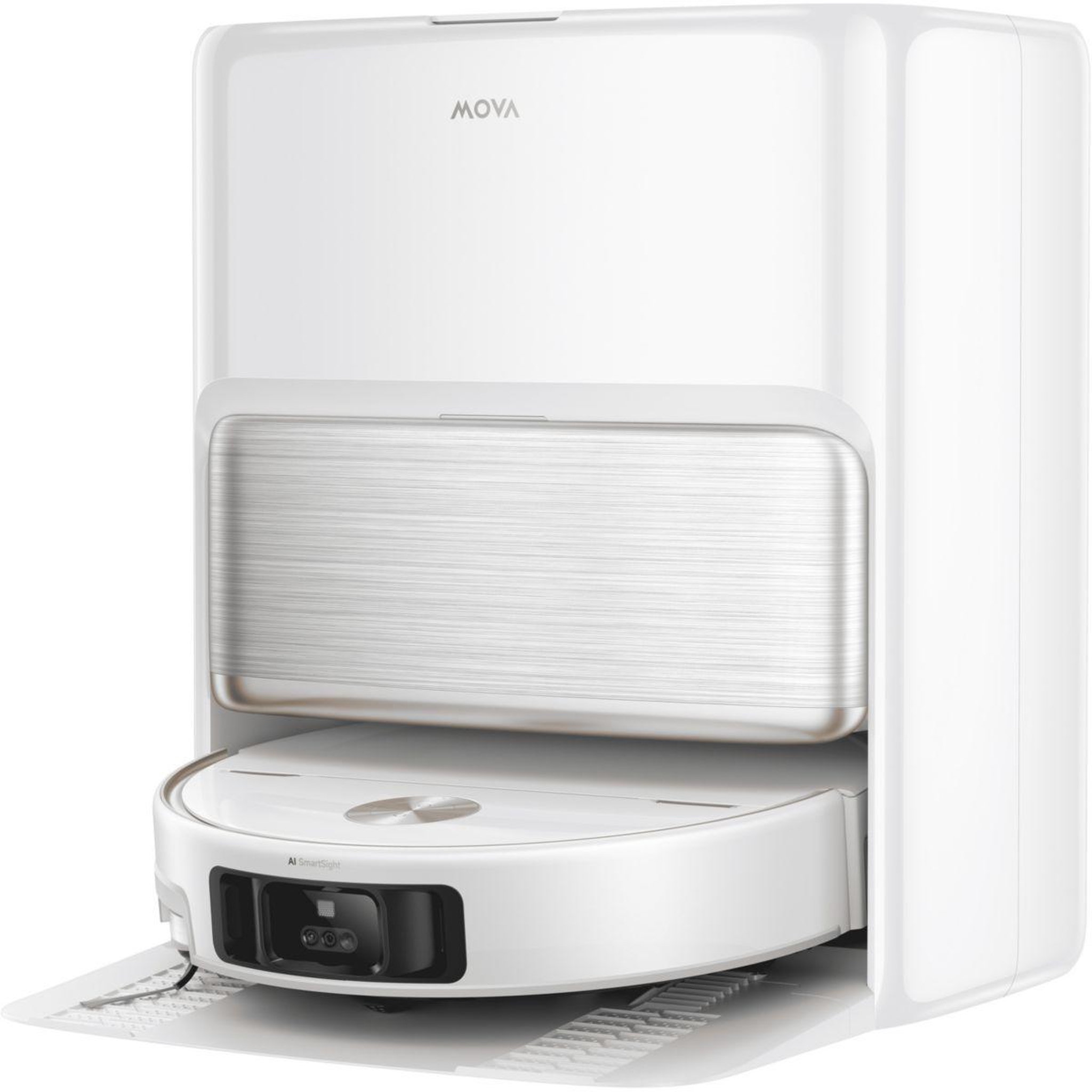 Voir la diapositive 3 : MOVA Robot aspirateur laveur v70 ultra complete blanc