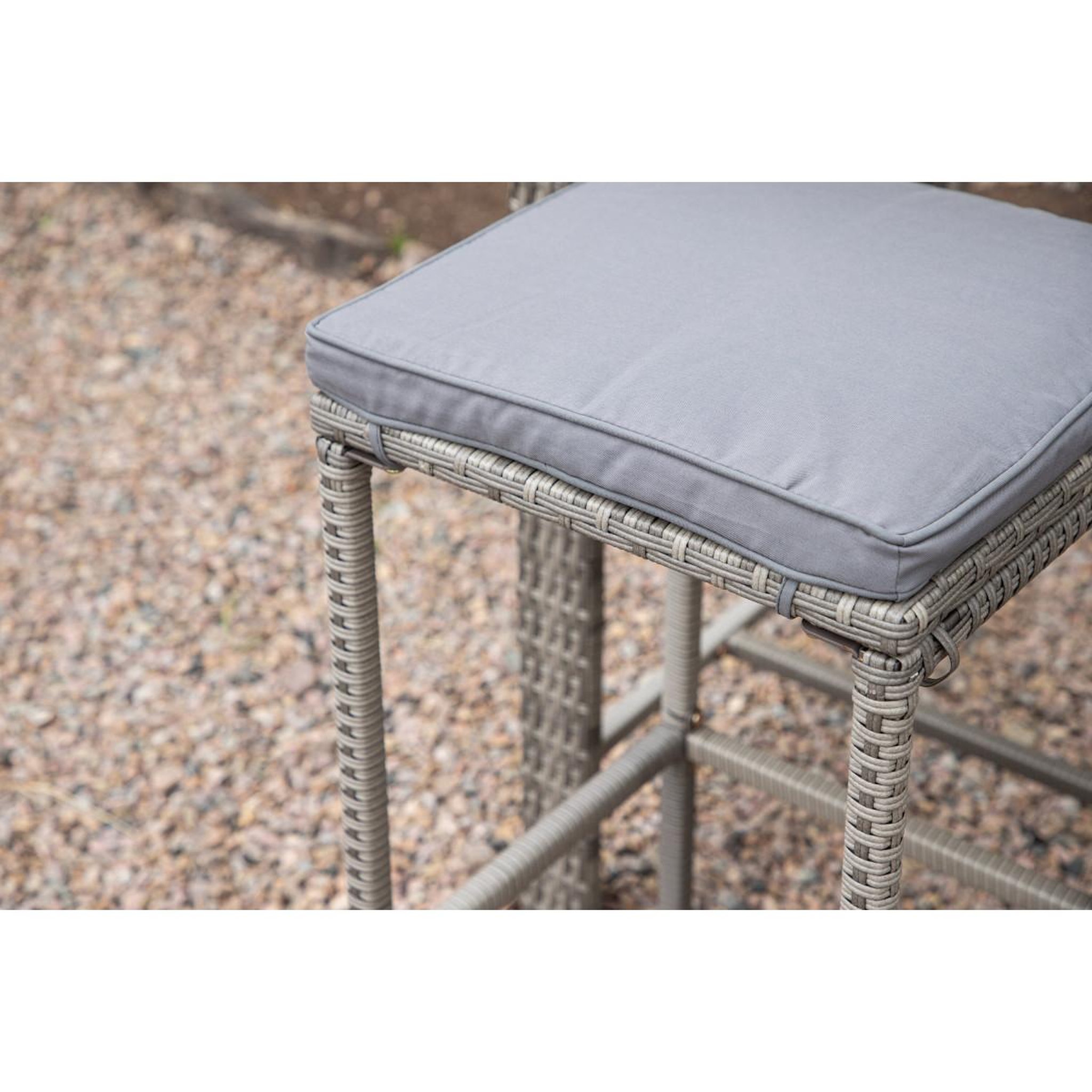 Voir la diapositive 5 : Paris Prix Tabouret de bar de jardin  alo  76cm gris
